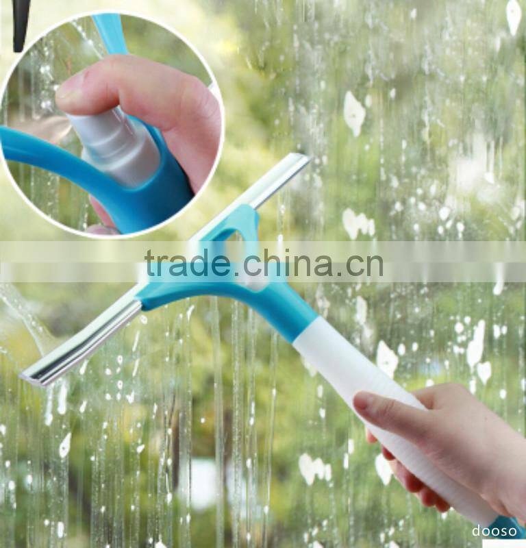 3 in 1 Rubber Squeegee Sponge Tool Spray Bottle Window Cleaning Glass Auto Wiper
