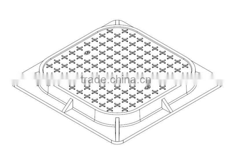 square manhole cover with double seal type factory SGS certificate