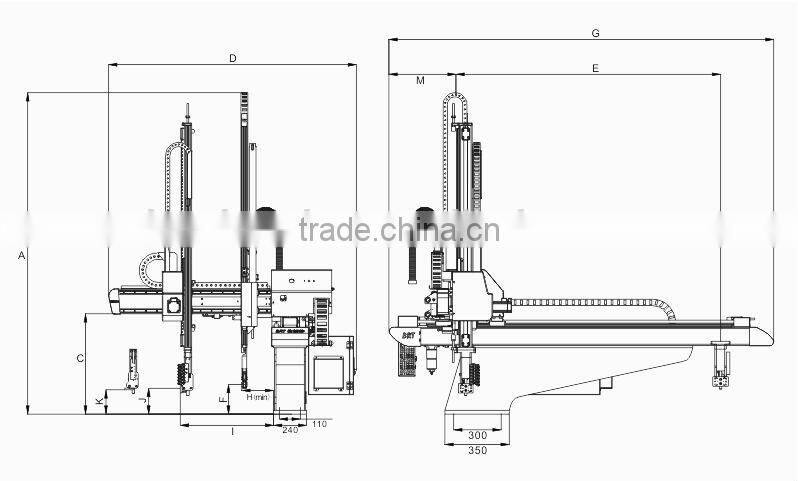 Injection Moulding Machine Auxiliary Equipment Robotic Arm