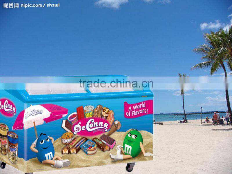 151L GLASS DOOR CHEST FREEZER