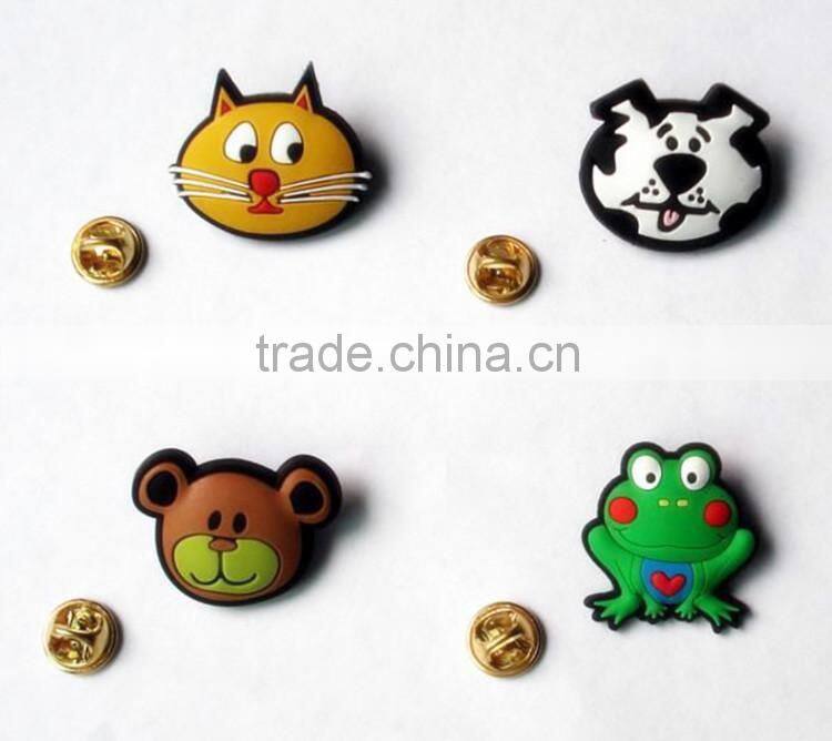 Fashion Custom Soft Pvc Badge With Pins