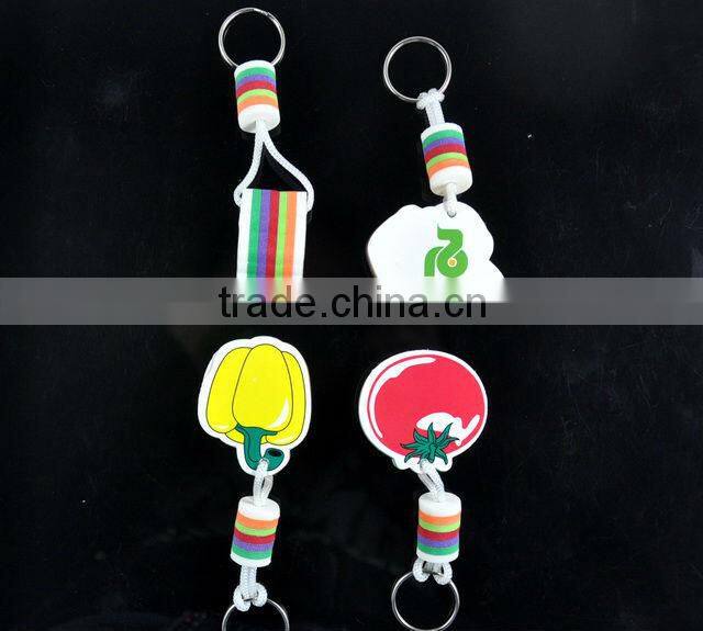Custom heart shaped eva key chain,custom shape floated keychains, eva keychains