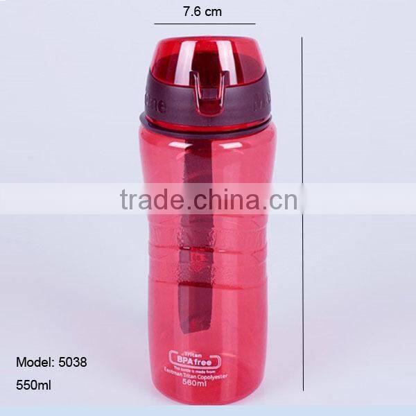 550ml Tritan drink water bottles with tea mesh and clear cover