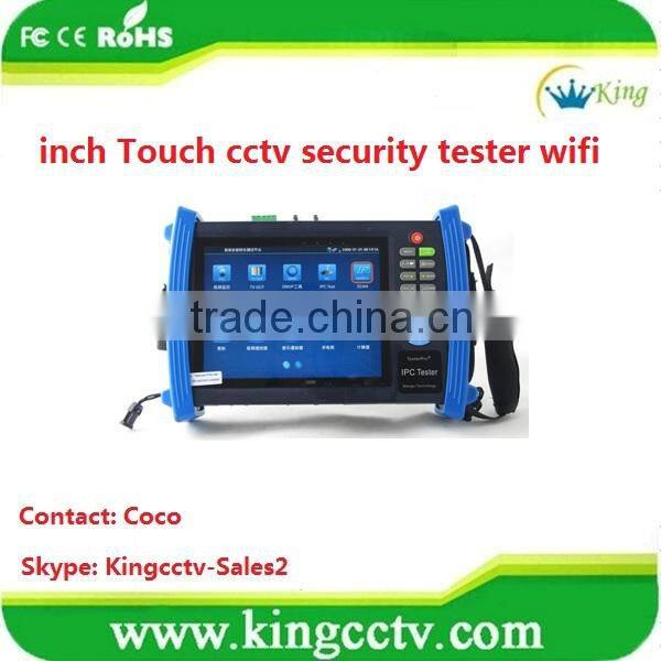 2014 new cctv ip camera tester laptop led screen tester multi-function DC12V cctv security PTZ tester wifi (HK-TM806IPC)