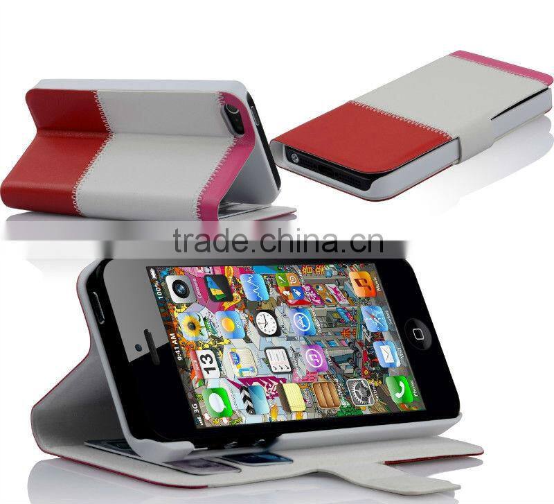 For i phone 5 case , Wallet leather case for iphone 5"