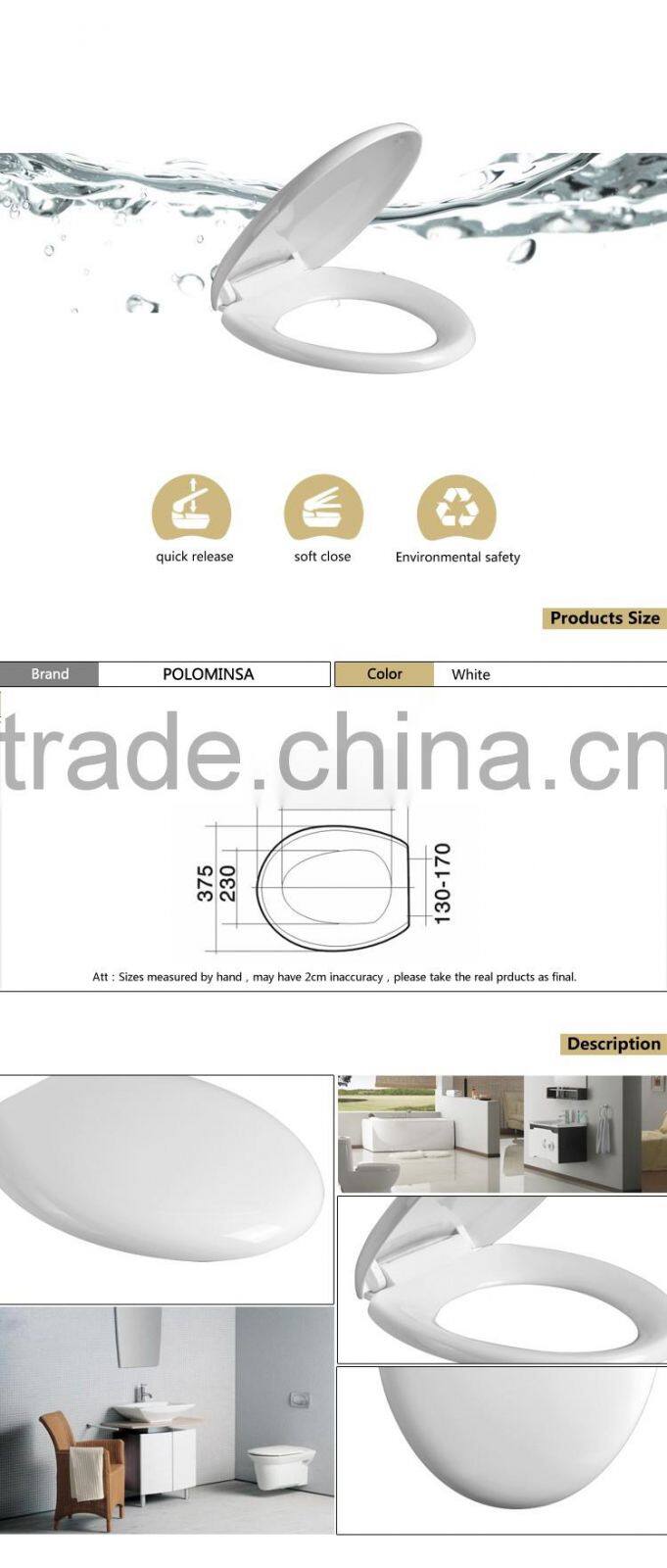 plastic round shape toilet seat with high quality bathoom accessories