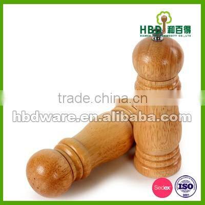 High quality bamboo pepper mill and salt shaker