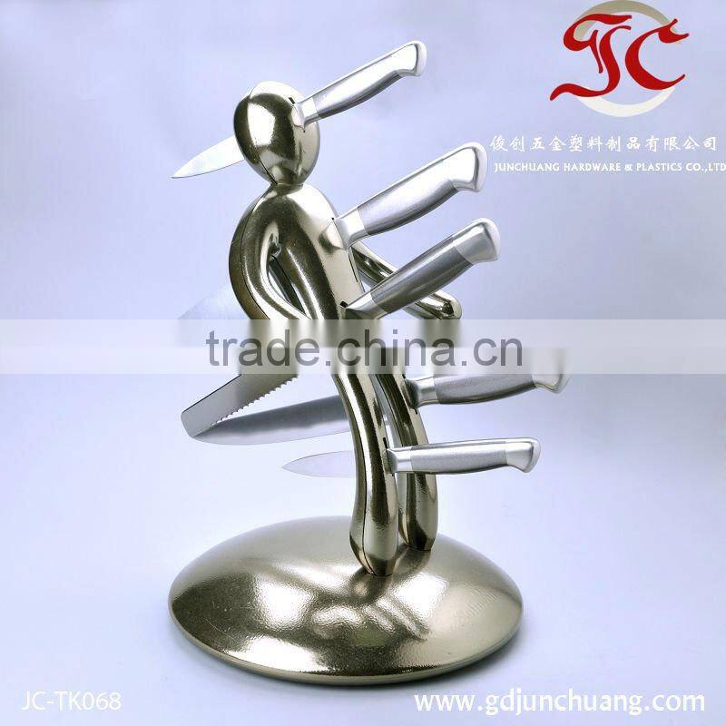 Hollow handle printing knife set with people shape block