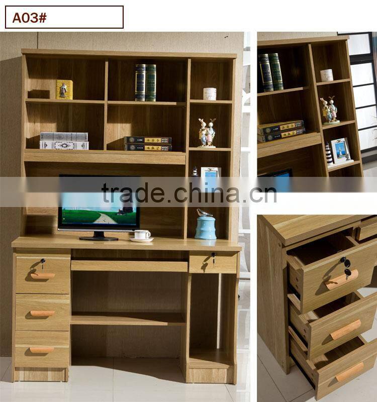 Self Assembling With bookshelf and drawer Writing Desk