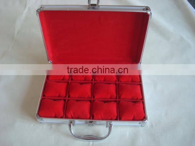 Stainless steel watch box with flannel inner,aluminum watch gift box,abs luxury watch box