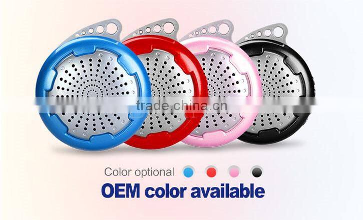 Wireless Portable Mini Bluetooth Speaker With Hook pink blue black red color