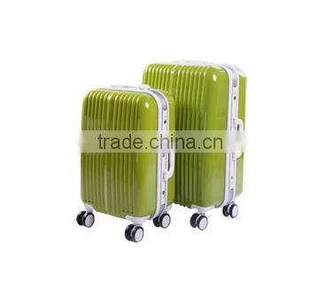 pc travel luggage with hard shell case spinner wheels ,new fashion rolling suitcase HX-1526