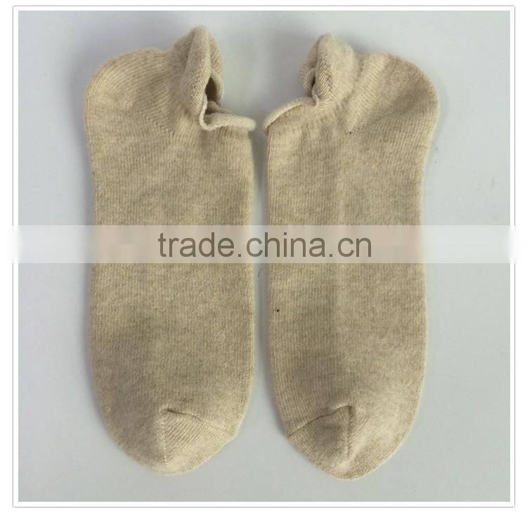 Custom wholesale double cylinder 3d ankle socks wool with soft feeling