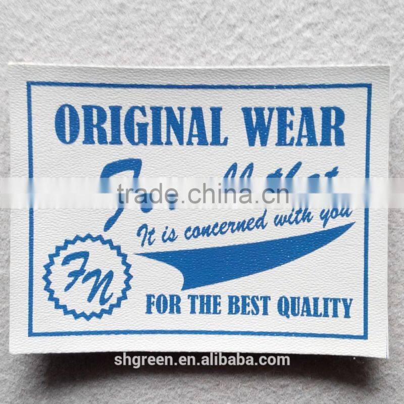 Brand leather label with sewing groove for easy stitching