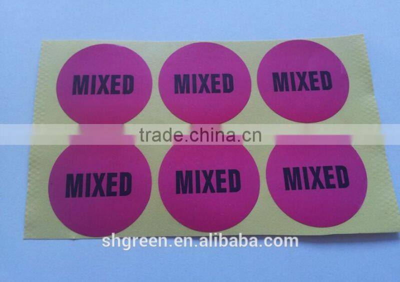 Waterproof self-adhesive paper sticker for packing