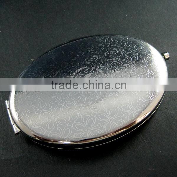 55x81mm setting metal oval blank base bezel vintage style silver compact pocket mirror tray glass cabochon 1991020