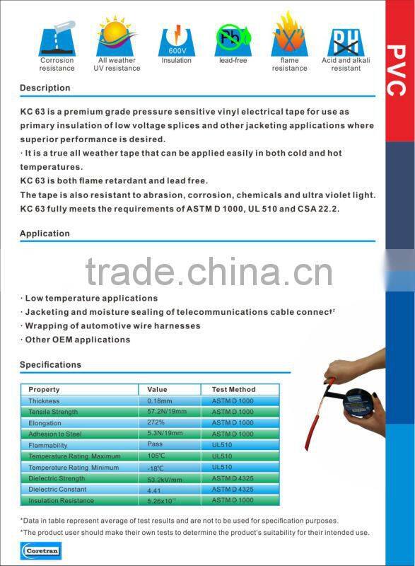 pvc electrical insulation tape pvc reflective tape pvc duct tape