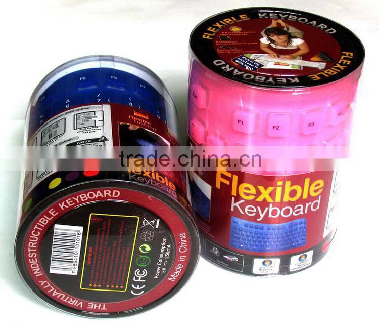 86 keys silicone rubber bluetooth keyboard for ipad and android---JK86