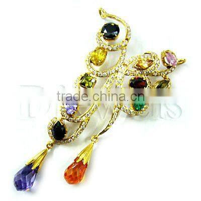 Mix Stone Pendants, Diamond Gold Pendants, Diamond jewelry