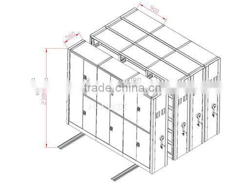 Steel Compact Mobile Shelving Cabinet