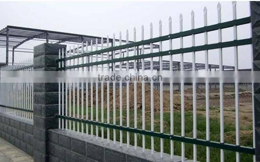 Best price zinc steel fence/ black steel fence posts