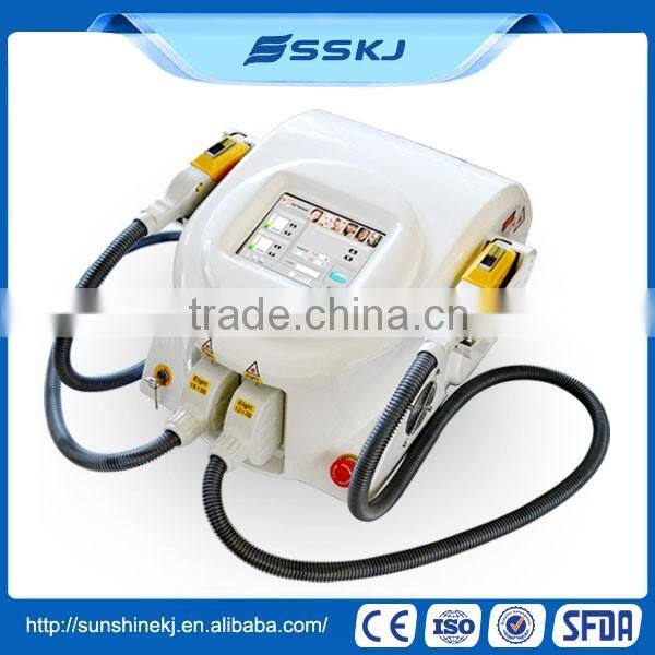 2 in 1 SHR IPL laser hair removal machine with 2 handles