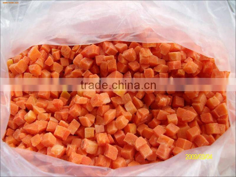 Healthy frozen style IQF diced sliced red carrot price