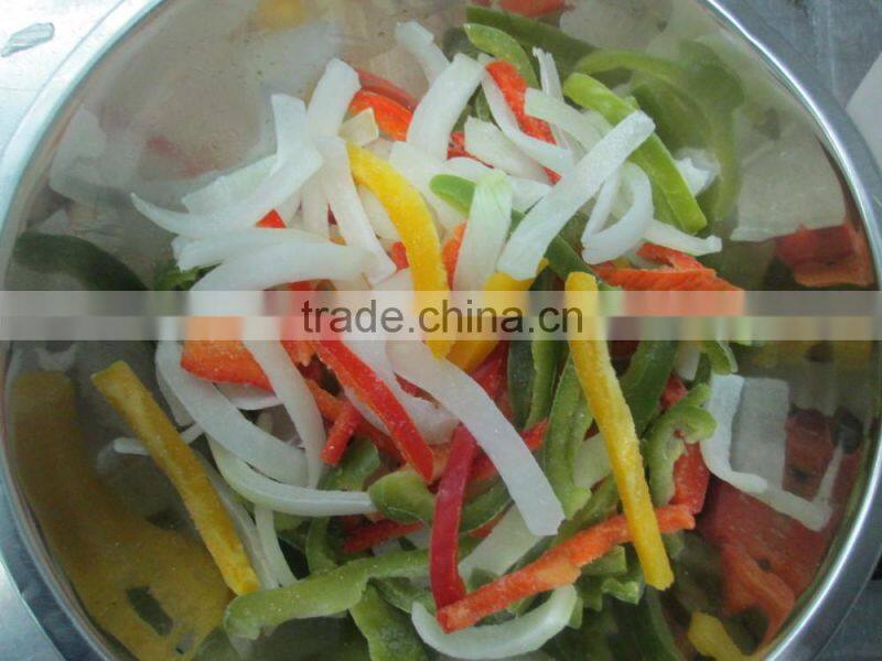 Frozen onions and peppers vegetables