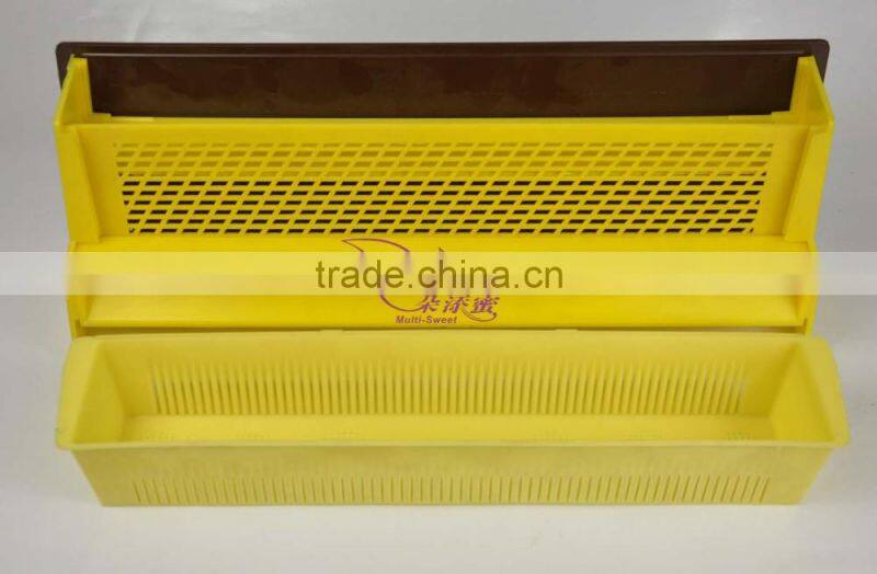 2017 hot sale beekeeping yellow plastic pollen trap collector