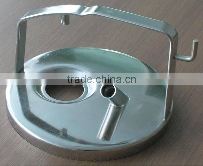 stainless steel bucket lid with milking pulsator