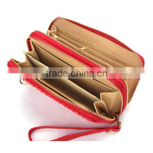 Vintage Embossed Stone Pattern Double Layer Women Lady Wallet Purse (BBYT005)