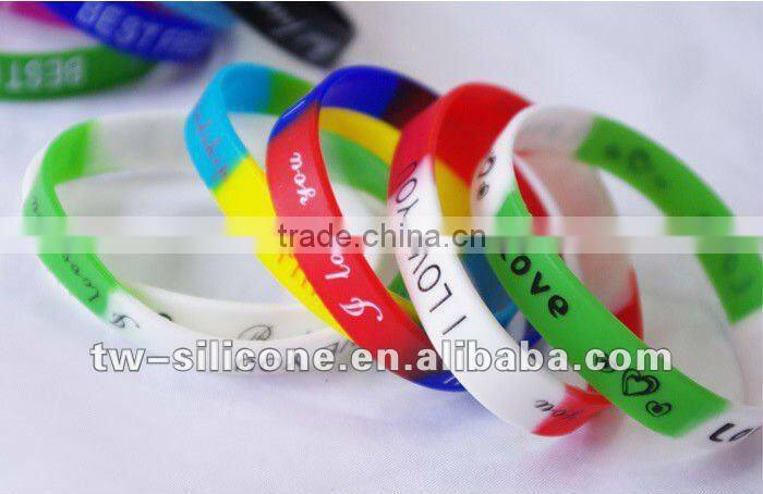 Shenzhen promotional silicon custom bracelet manufacturer