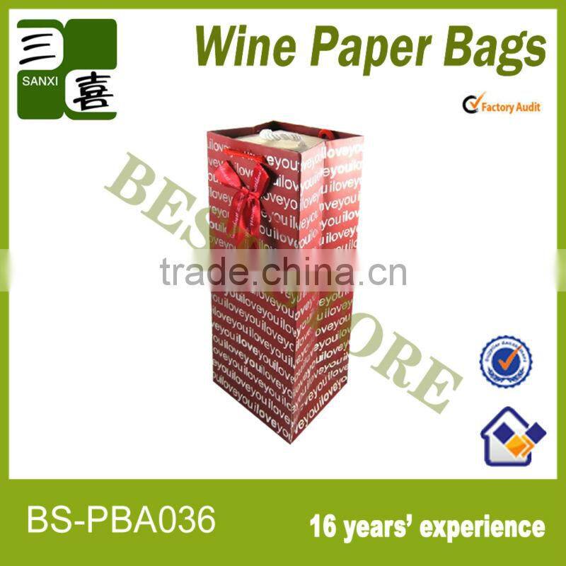 Mini wine bottle paper bags