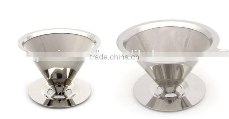 Coffee pour over cone dripper/Stainless Steel Coffee Filter and Maker