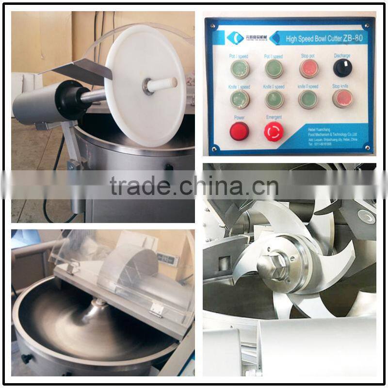 High Speed 80L Bowl Cutter For Meat Chopping Automtatic Bowl Cutter