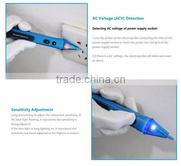 Adjustable Sensitivity Electric Pen Tester AC Voltage Detector Non-contact Electrical Pen