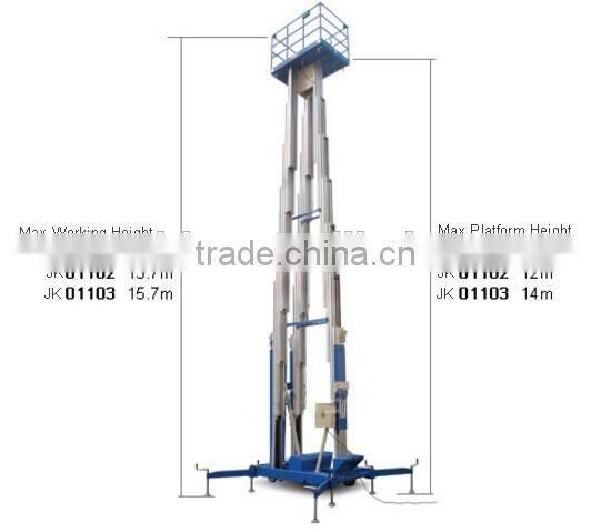 Factory price 10m - 14m Aluminum Aerial Work platform