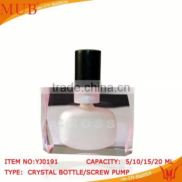 custom made red empty crystal perfume bottle