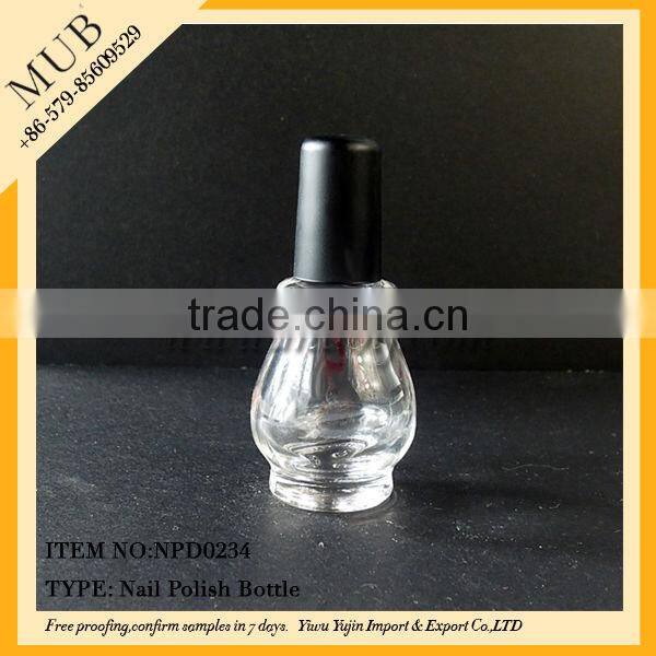 skull empty nail polish glass bottle