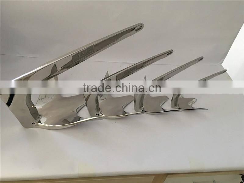 stainless steel boat anchor polished A Bruce anchor