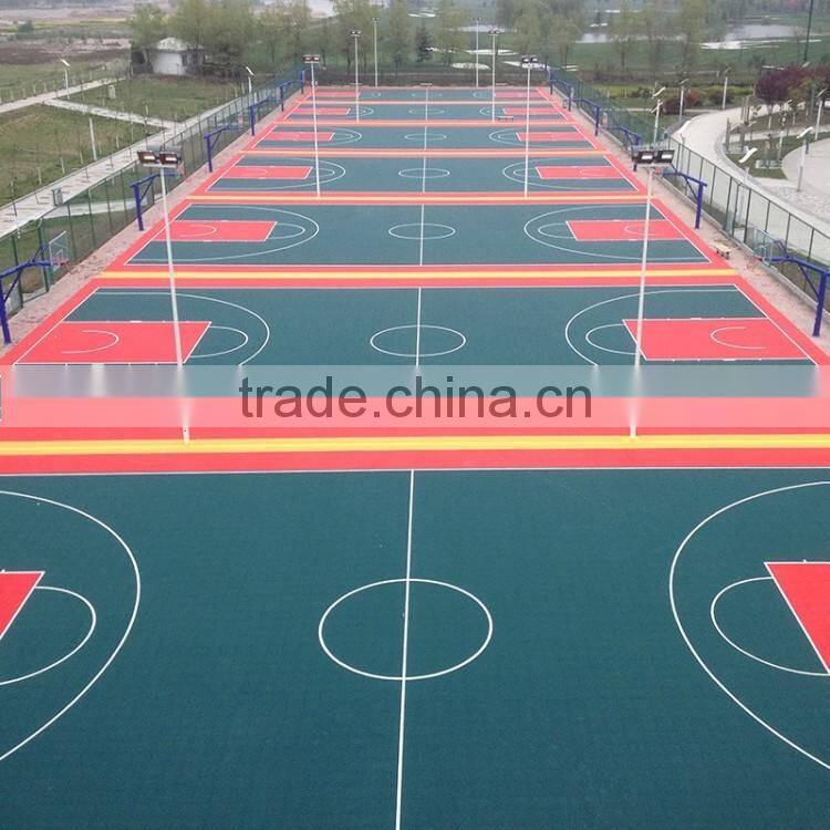 Outdoor interlocking sport court removable plastic floor tiles