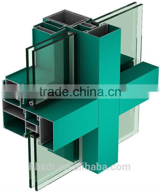 alibaba china supplier ! aluminum profile used on curtain wall