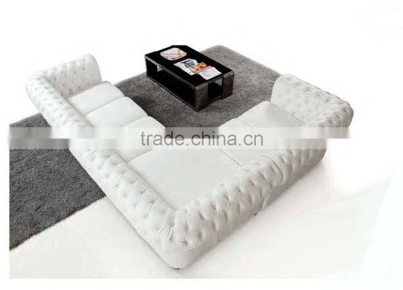 Bisini Chesterfield Sofa, Chesterfield White Leather Sofa, Corner Sofa