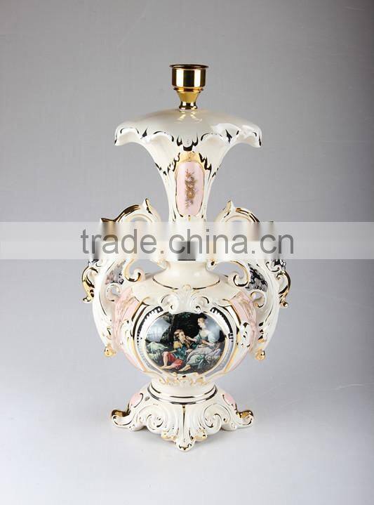 BISINI Luxury Bowls, Home Decorative Items Ceramic Fruit Bowl, Royal Blue Series High Foot Bowl (BF01-S331-01A)