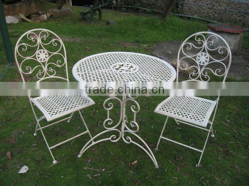 folding metal bench for home garden