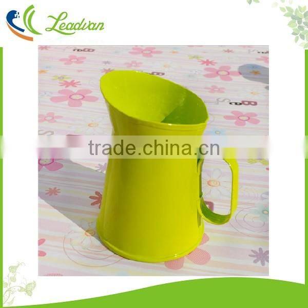 Small white indoor outdoor metal decorative flower pots for wedding