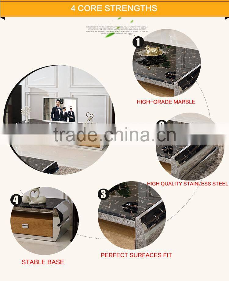 E331 Low Price Modern Glass Top Corner TV Stand