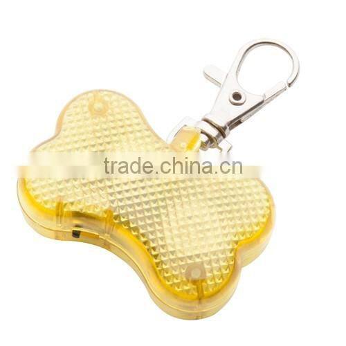 Bone shaped safety LED light with carabiner