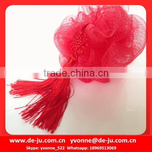 Red Lantern Style Chinese Bath Sponge With Red String