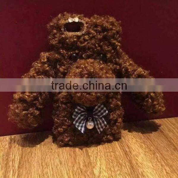 3D hairy dog mobile shell, Poodle protective case for iPhone 6 6 Plus